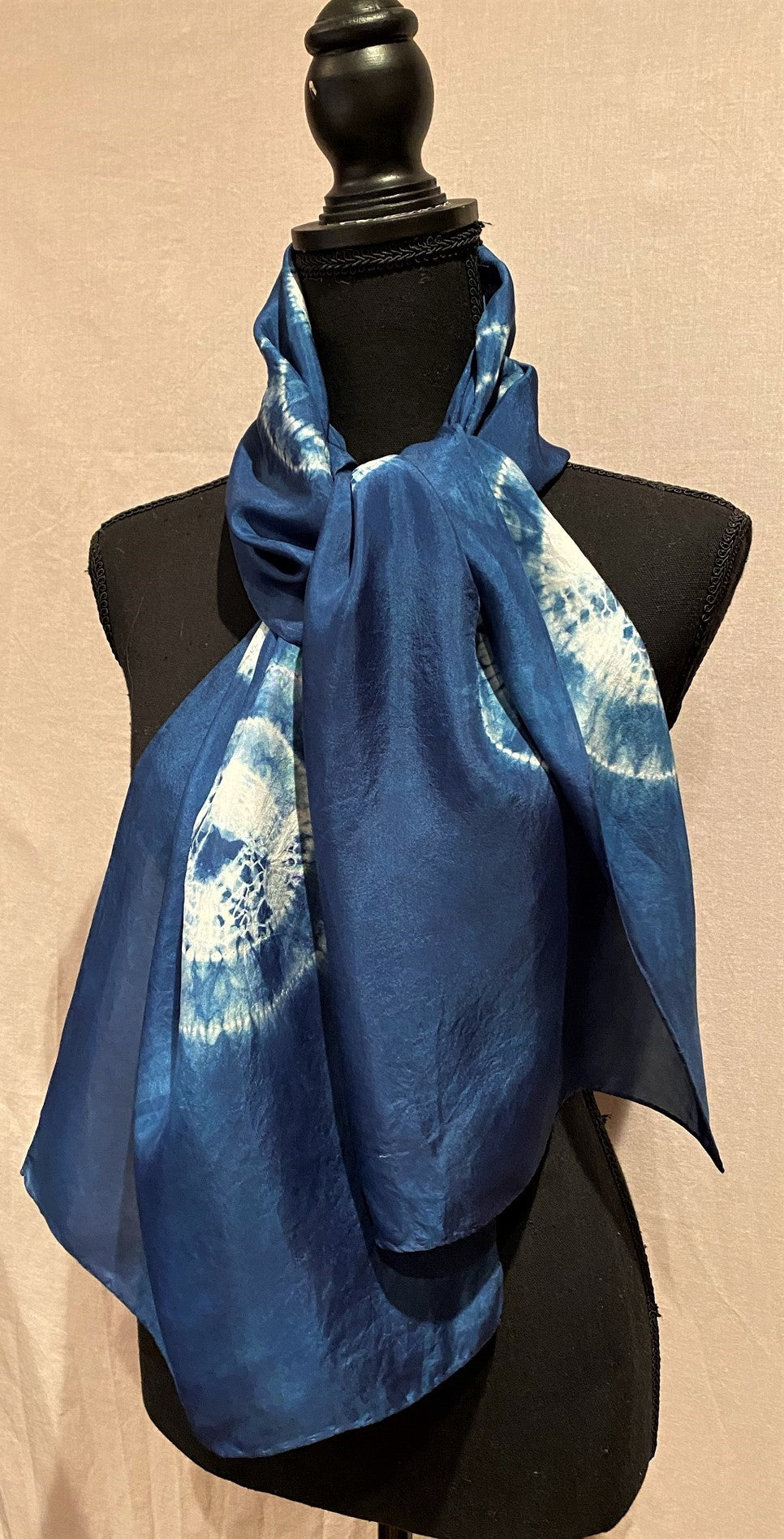 Indigo Silk Scarf 14