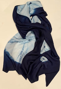 Indigo Silk Scarf 16