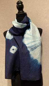 Indigo Silk Scarf 16