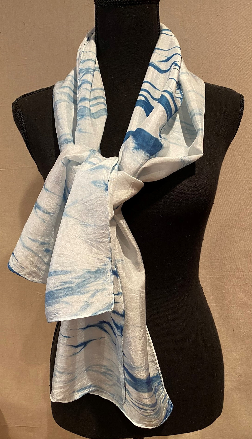 Indigo Silk Scarf 1