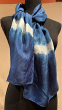 Load image into Gallery viewer, Indigo Silk Scarf 3
