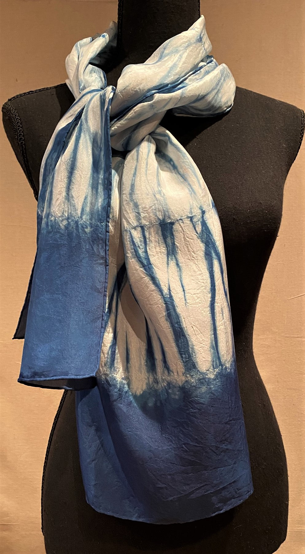 Indigo Silk Scarf 5