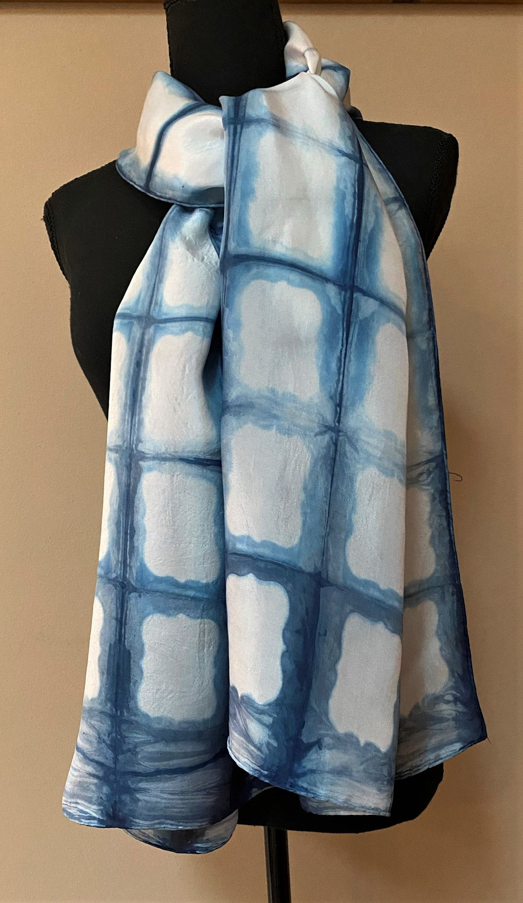 Indigo Silk Scarf 12