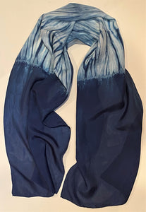 Indigo Silk Scarf 13