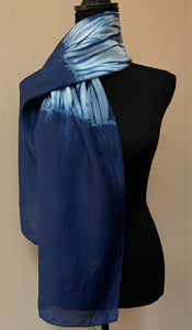 Indigo Silk Scarf 13